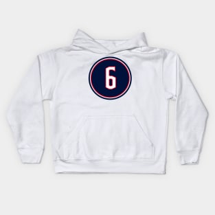 Adam Clendening Number 6 Jersey Columbus Blue Jackets Inspired Kids Hoodie